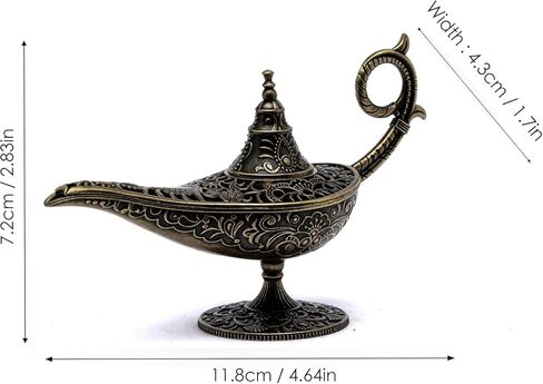 Vintage Aladdin Genie Lamp Incense Holder - Retro Aromatherapy Stand, Home Decor for Yoga Meditation in Kuwait