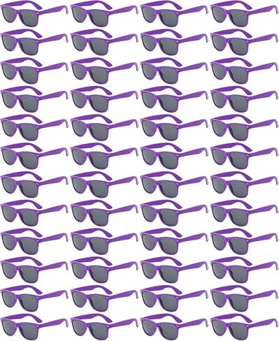 Wholesale 48/100 Pack Neon Sunglasses Bulk for Adults Unisex 70s 80s 90s Square Glasses Party Favors in Saudi Arabia