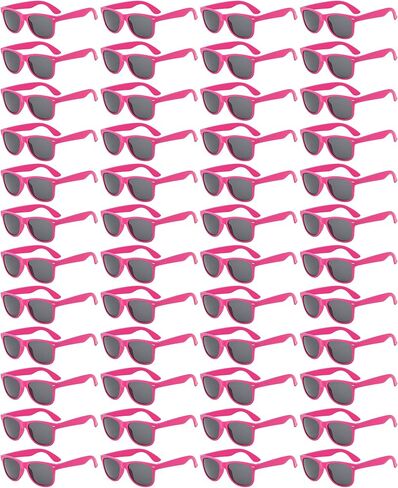 Wholesale 48/100 Pack Neon Sunglasses Bulk for Adults Unisex 70s 80s 90s Square Glasses Party Favors in Saudi Arabia