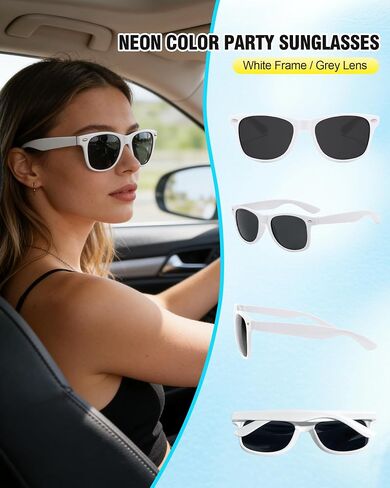 Wholesale 48/100 Pack Neon Sunglasses Bulk for Adults Unisex 70s 80s 90s Square Glasses Party Favors in Saudi Arabia