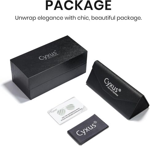 Cyxus 2-in-1 Clip On Polarized Sunglasses & Blue Light Blocking Glasses, Retro Round TR90 Acetate Computer Eyewear in Kuwait