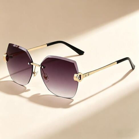 Sunglasses For Men & Women, Borderless Square Glasses With, Trendy Summer Eyewear HA89027 in Kuwait