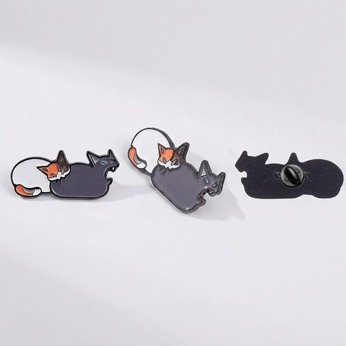 1Pcs Cute Cat Enamel Pin, Funny Cartoon Cat Brooch for Backpacks, Jackets, Hats, Gifts for Women & Teens, Funny Pins, Cute Pins for Bags, Lapel Badge in Saudi Arabia
