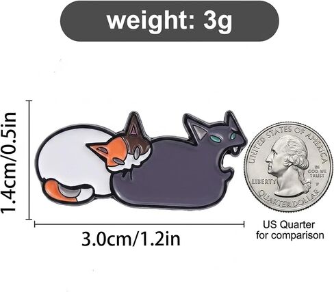 1Pcs Cute Cat Enamel Pin, Funny Cartoon Cat Brooch for Backpacks, Jackets, Hats, Gifts for Women & Teens, Funny Pins, Cute Pins for Bags, Lapel Badge in Saudi Arabia