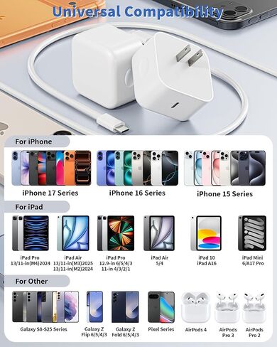 Type C Charger Fast Charging, 2Pack 45W Dual USB C Port Samsung Chargers Fast charging Block with 10FT Long USBC Charger Cable Cord for Samsung Galaxy S25/S25 Ultra/S25+/S24 Ultra/S24/S24+/S23/S22/S21 in Kuwait