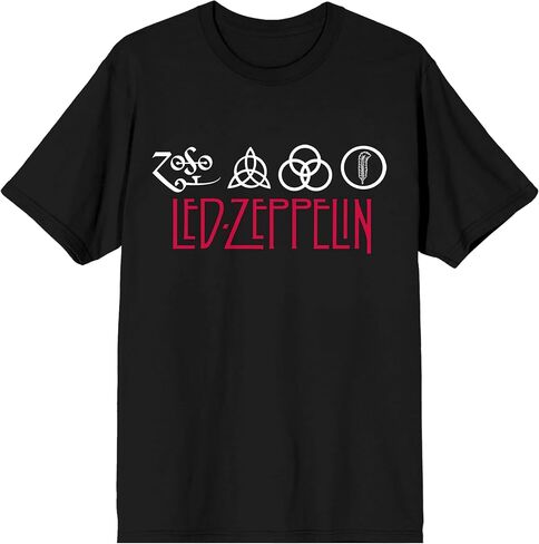Led Zeppelin Icon Men's Black Short Sleeve Tee in Kuwait