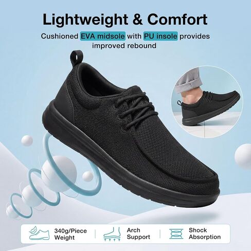 NINGO Non Slip Work Shoes for Men, Waterproof Slip Resistant Kitchen Chef Shoes Moc Toe, Lightweight Comfortable Slip On Loafers Zapatos Trabajo with Arch Support for Restaurant Food Service Walking in Saudi Arabia