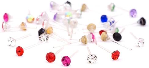108 Pairs Studs Earrings Fashionable Ear Jewelry Fashion Ear Studs Crystal Texture Suitable for Various Occasion in Saudi Arabia