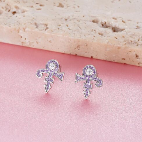 Prince Symbol Earrings 925 Sterling Silver Prince Symbol Jewelry Gifts for Women in Kuwait