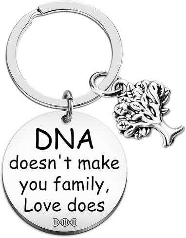 Family Keychain Adoption Gifts Christmas Gift for Stepmom Step Parent Keychain Gifts for Step Mom Adoption Day Gift for Family in Saudi Arabia