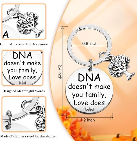 Family Keychain Adoption Gifts Christmas Gift for Stepmom Step Parent Keychain Gifts for Step Mom Adoption Day Gift for Family in Saudi Arabia