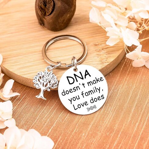 Family Keychain Adoption Gifts Christmas Gift for Stepmom Step Parent Keychain Gifts for Step Mom Adoption Day Gift for Family in Saudi Arabia