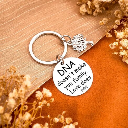 Family Keychain Adoption Gifts Christmas Gift for Stepmom Step Parent Keychain Gifts for Step Mom Adoption Day Gift for Family in Saudi Arabia