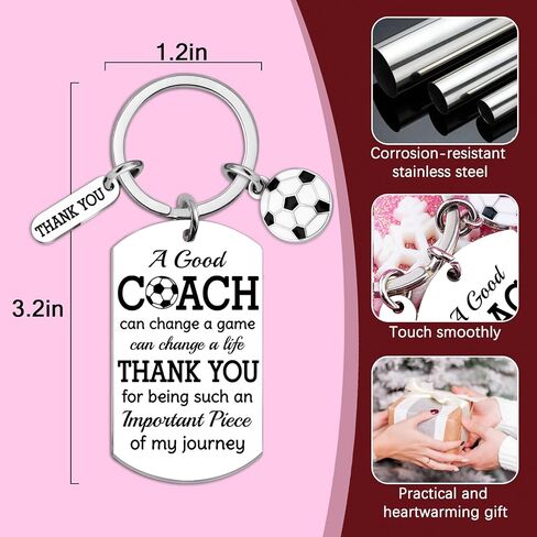 Soccer Coach Keychain Gifts for Men Women Football Coach Gifts Thank You Gift for Coaches Birthday Christmas Appreciation Gift Ideas in Saudi Arabia