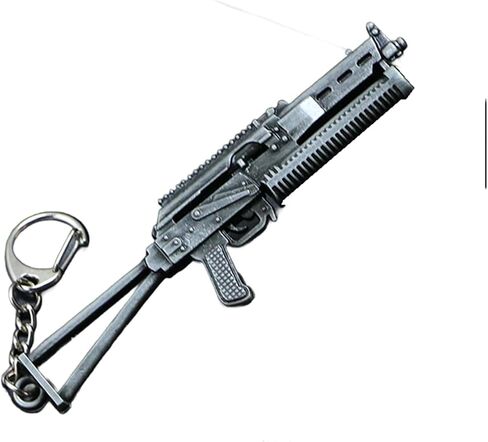 1 PCS Miniature Rifle Model Keychain, Red and Gold Metal Alloy, Decorative Weapon Collectible in Saudi Arabia
