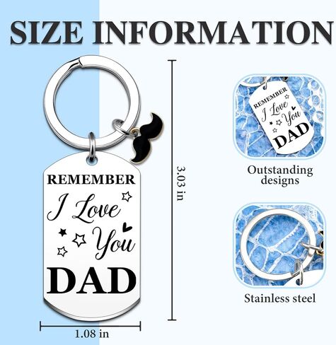 Dad Gifts from Daughter Dad Keychain Birthday Gift for Daddy Father Gift | Papa Gifts from Son Father Day Thanksgiving Christmas Presents for Dads Gifts from Daughter Son Wife in Saudi Arabia