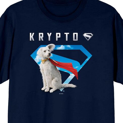 تي شيرت Bioworld Superman 2025 Krypto Superman Logo للبالغين ذو رقبة دائرية وأكمام قصيرة in Kuwait