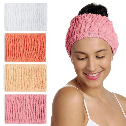 Turbie Twist 4-Pack Cotton Headbands – Extra-Wide, Comfy, All Hair Types, Ocean Breeze in Saudi Arabia