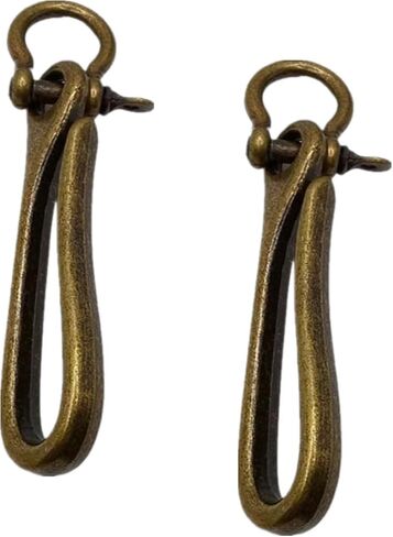 2-Piece Antique Bronze Fish Hook Key Chains - U-Shaped Belt Clips for Keys, Retro Wallet Clips & Pocket Ideal for Daily Use, Outdoor Activities & Travel - For Men and Women in Saudi Arabia
