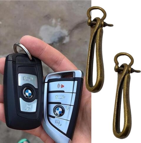 2-Piece Antique Bronze Fish Hook Key Chains - U-Shaped Belt Clips for Keys, Retro Wallet Clips & Pocket Ideal for Daily Use, Outdoor Activities & Travel - For Men and Women in Saudi Arabia
