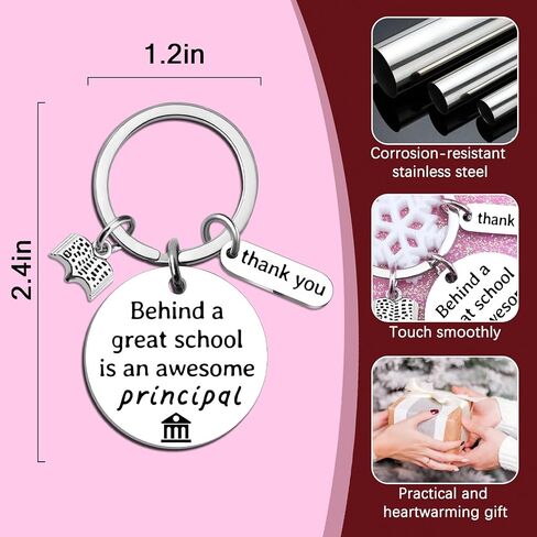 School Principal Gifts for Women Assistant Principals Gifts for Teacher Behind a Great School Is An Awesome Principal Keychain Principals Appreciation Gift for Birthday Retirement Gift in Saudi Arabia