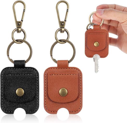 2 Pcs Key Sleeve for Broken Car Keys, Leather Car Key Covers Loop Replacement, Durable & Stylish Keys Covers for Cars, Universal Fit, Ideal for Men & Women in Saudi Arabia