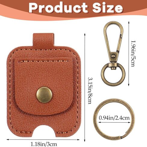 2 Pcs Key Sleeve for Broken Car Keys, Leather Car Key Covers Loop Replacement, Durable & Stylish Keys Covers for Cars, Universal Fit, Ideal for Men & Women in Saudi Arabia