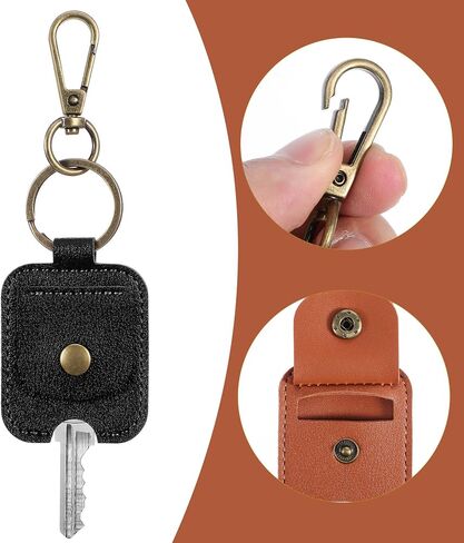 2 Pcs Key Sleeve for Broken Car Keys, Leather Car Key Covers Loop Replacement, Durable & Stylish Keys Covers for Cars, Universal Fit, Ideal for Men & Women in Saudi Arabia
