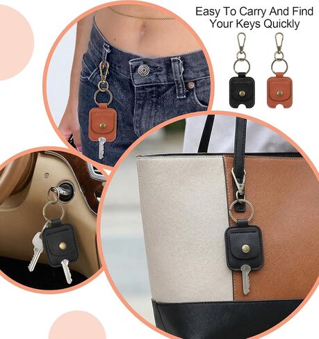 2 Pcs Key Sleeve for Broken Car Keys, Leather Car Key Covers Loop Replacement, Durable & Stylish Keys Covers for Cars, Universal Fit, Ideal for Men & Women in Saudi Arabia