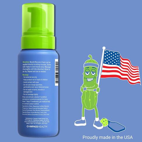PickleBalm Pickleball Post-Game Foam Muscle Cramp Relief and Relaxer with Magnesium Sulphate, Arnica & Cucumber Extract for Pain and Leg Cramps, Sore Muscle Relief, 7.1oz Bottle in Saudi Arabia