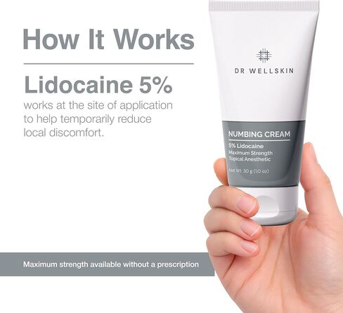 Lidocaine Cream with 5% Lidocaine – Maximum Strength Topical Anesthetic Cream for Temporary Relief of Discomfort Associated with Hemorrhoids – 1.0 oz (30 g) in Kuwait
