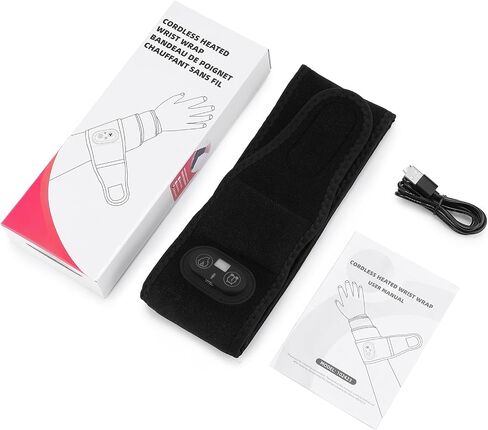Cordless Arm Heating Pad for Elbow Tendonitis & Tennis Elbow – Rechargeable 4000mAh Battery Heated Elbow Brace Wrap with Digital Display, 3 Heat Levels & Auto Shutoff for Arthritis Forearm Pain Relief in Saudi Arabia