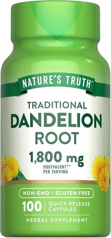 Nature's Truth Dandelion Root Capsules | 100 Count | Non-GMO & Gluten Free Supplement in Saudi Arabia