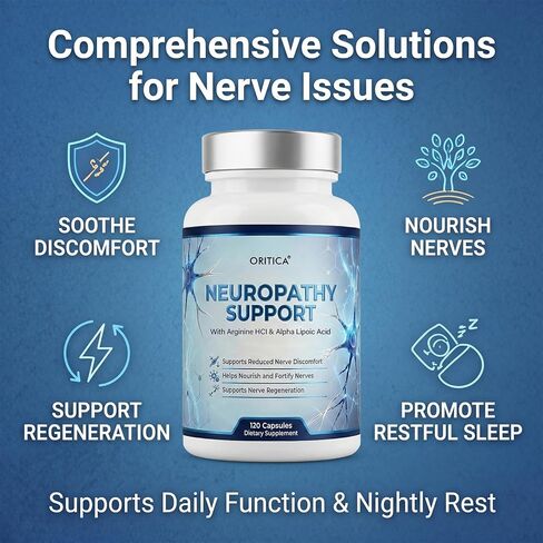 Nerve Savior for Neuropathy, Advanced Formula with 600mg Alpha Lipoic Acid & Benfotiamine, Vitamin B Complex for Nervous System Health, 120 Capsules in Kuwait