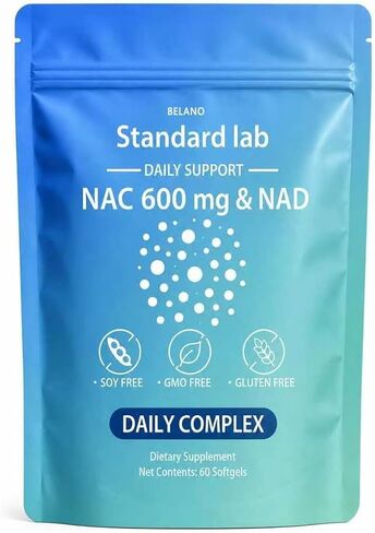 BELANO The Standard Lab NAC 600 mg & NAD Daily Formula, 60 Count in Saudi Arabia