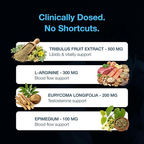 Loaded Supplement – Natural Support with L‑Arginine, Tribulus, Fenugreek, Ginkgo & Zinc – Promotes Blood Flow, Energy & Performance – 90 Capsules in Kuwait