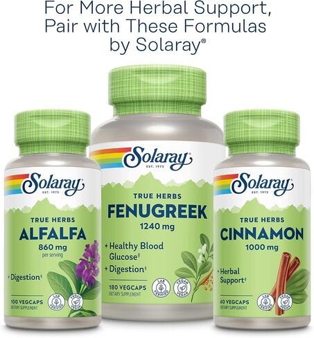 SOLARAY Nopal Prickly Pear Cactus Capsules - 500 mg per Serving, Rich in Naturally Occuring Fiber, Antioxidants, and Carotenoids, Provides Key Nutrients in a Vegan Formula - 100 Count VegCaps in Kuwait
