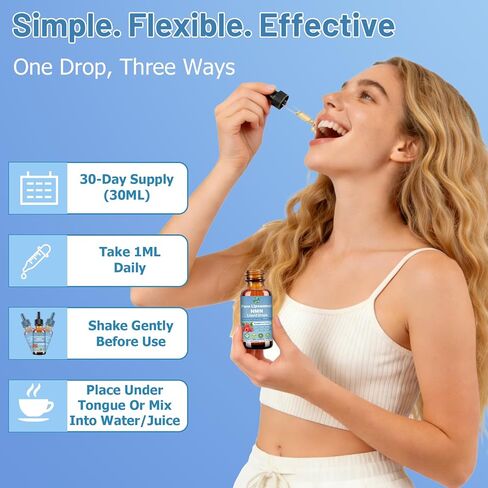 NMN Supplement 1000mg Liquid Drops, 99% Pure NMNH Alternative & Stabilized Beta-Nicotinamide Mononucleotide for NAD⁺ Levels, Cellular Energy, Anti-Aging & Longevity in Saudi Arabia