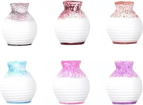 6Pcs Mini Bud Vases, Tiny Resin Flower Vases, Micro Landscape DIY Decor, Moss Succulent Ornaments, Fairy Garden Accessories, Home Tabletop Decoration, Gift for Plant Lovers, Vases, Decorations in Saudi Arabia