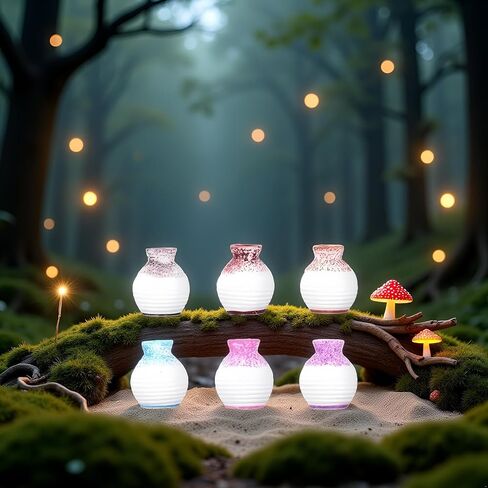 6Pcs Mini Bud Vases, Tiny Resin Flower Vases, Micro Landscape DIY Decor, Moss Succulent Ornaments, Fairy Garden Accessories, Home Tabletop Decoration, Gift for Plant Lovers, Vases, Decorations in Saudi Arabia