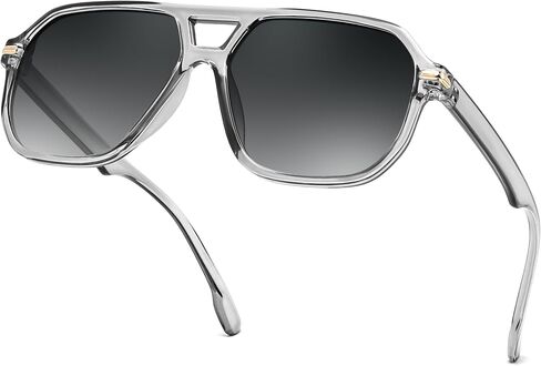 FEISEDY Women Men Aviator Sunglasses UV400 Protection, Retro Trendy Square Frame for Driving Fishing Outdoor Daily B0425 in Kuwait
