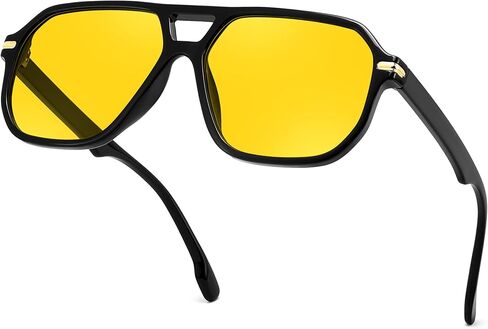 FEISEDY Women Men Aviator Sunglasses UV400 Protection, Retro Trendy Square Frame for Driving Fishing Outdoor Daily B0425 in Kuwait