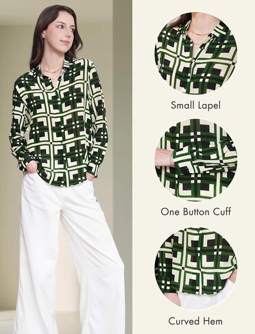 COLD POSH Women's 100% Pure 19MM Mulberry Silk Blouse Button Down Print Shirt Women Retro Tops for Casual Summer in Saudi Arabia