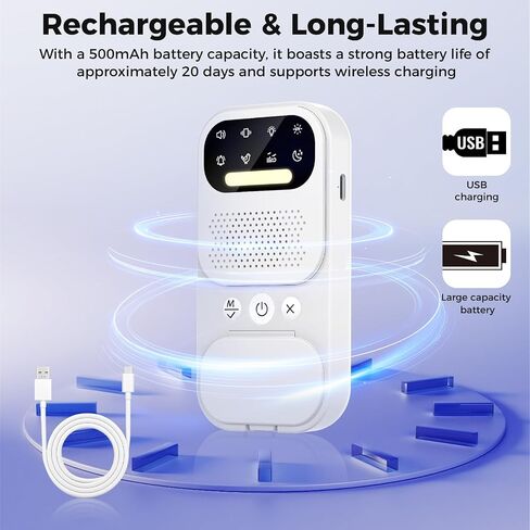 Wireless Smart Bed wetting Alarm - Suitable for Boys, Girls, and Older Kids. with UV Mode, Night Light, Sound/Vibration, High Sensitivity Sensor.for Nighttime bedwetting Training. in Saudi Arabia