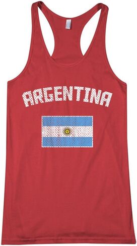 Threadrock Women's Argentina Flag Racerback Tank Top in Kuwait