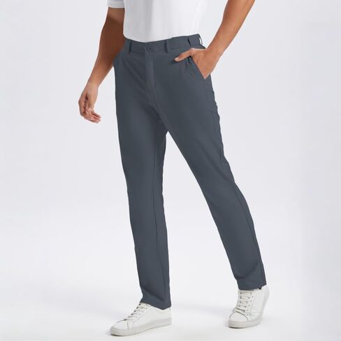 Mens Golf Pants Lightweight Quick Dry with Anti-Slip Back Waist Strip 32" Inseam Business Pant Stretch with 4 Pockets in Kuwait