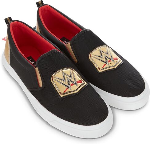 WWE Mens Championship Belt Shoes - John Cena, Roman Reigns, Seth Rollins World Wrestling Champion Belt Slip On Sneakers in Kuwait