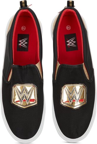 WWE Mens Championship Belt Shoes - John Cena, Roman Reigns, Seth Rollins World Wrestling Champion Belt Slip On Sneakers in Kuwait