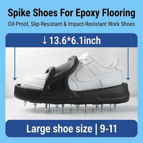 Compatible with Professional Epoxy Coating and Resin Flooring Spiked Shoes; Surface Leveling Component for Construction Projects; Fits US Large Size 9-11 in Saudi Arabia