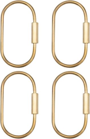 4pcs Durable Brass Keychain,Gold Key Rings Screw Lock Key Ring,Simple Style Heavy Duty Car Keys Ring for Handbags/Organizers in Saudi Arabia